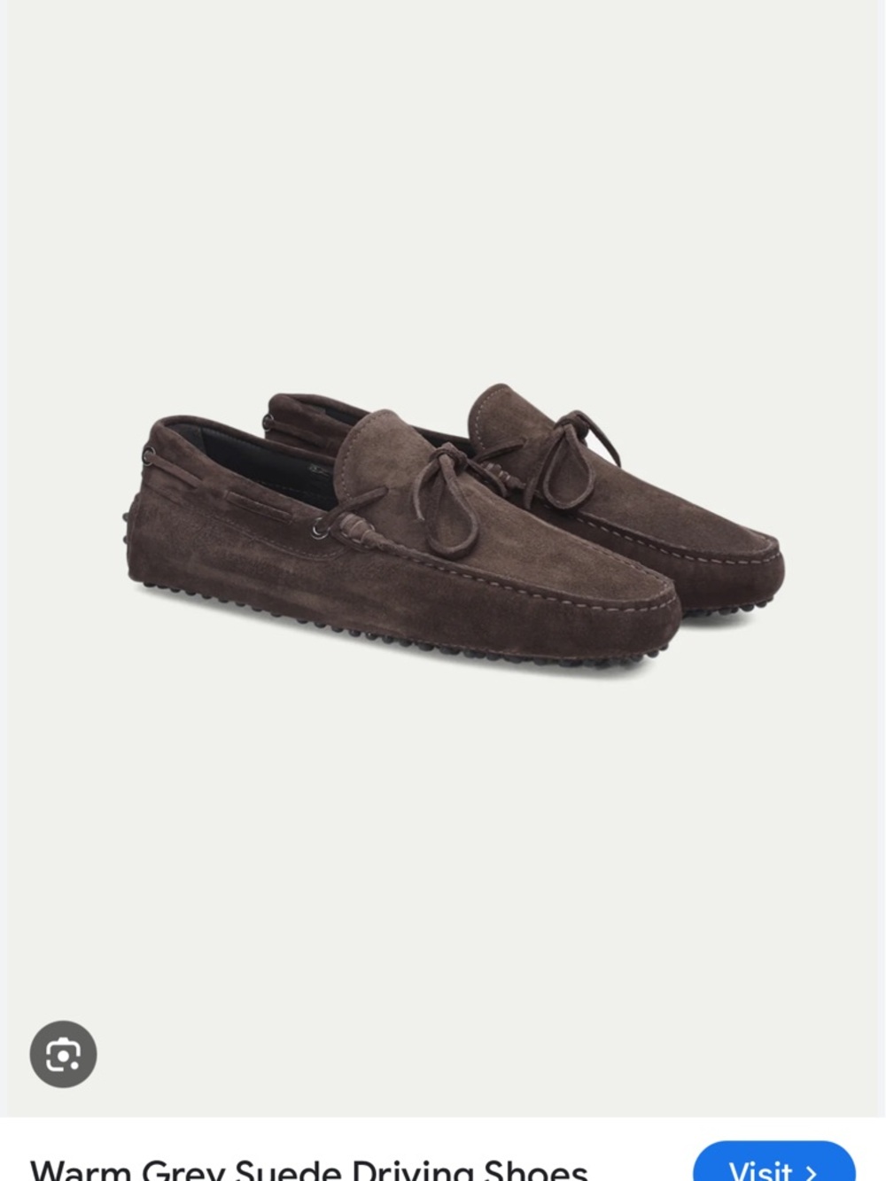 Men's Suede Driving Loafers in Dark Brown